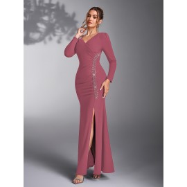 Elegant Sequin Patchwork Dress for Bridesmaids at Weddings And Evening Parties.