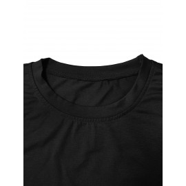 Christmas Autumn and Winter Outfits Pink Christmas Tree Letter Print Round Neck Casual Sporty Fresh Elegant Plus Size Women'S T-Shirt Autumn and Winter Long Sleeve Fashion Commute Vacation Daily Versatile Retro Style Top Multiple Colors Available 1XL-5XL