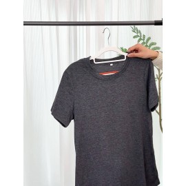 [Maroon Casual Tee] Maroon Relaxed Fit Women's Casual Short Sleeve T-Shirt | Bold Letter Print, Machine Washable, Versatile for Casual Attire, Comfortable Tee, Soft Texture, Durable Fabric